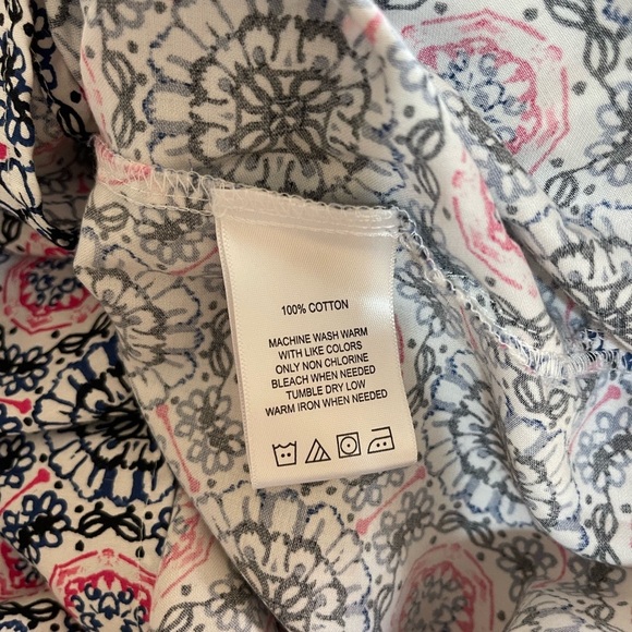 Women’s Foxcroft wrinkle free shaped multicolored collar button down 14 - Picture 4 of 4